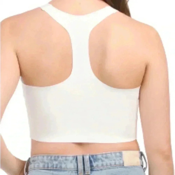 Revolve Commando Neoprene Y-Front Crop Top White Size Small NWT - Picture 2 of 6
